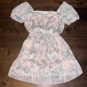 Everly Floral Puff-Sleeve Dress